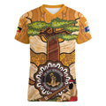 Aboriginal-Islanders NAIDOC Week Personalised Women V-Neck T-Shirt Boab Tree Indigenous Art
