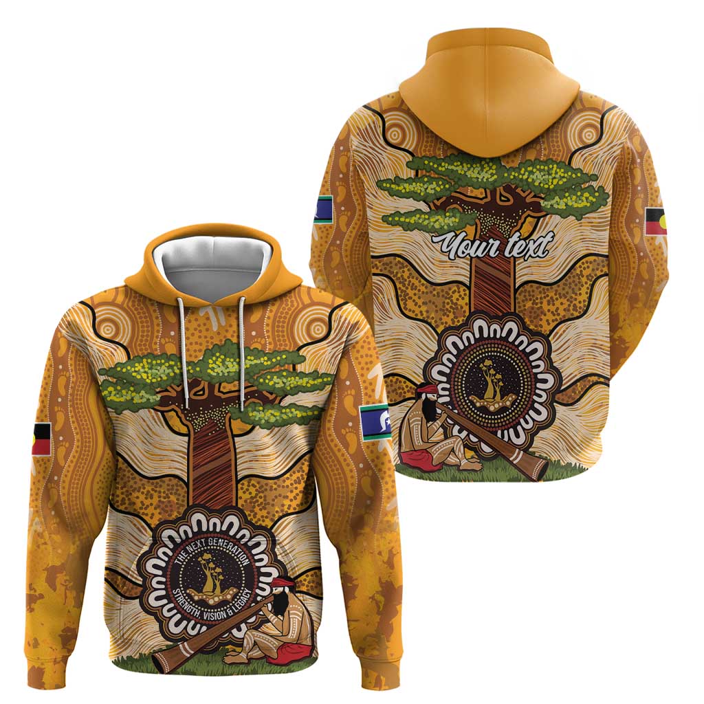 Aboriginal-Islanders NAIDOC Week Personalised Zip Hoodie Boab Tree Indigenous Art