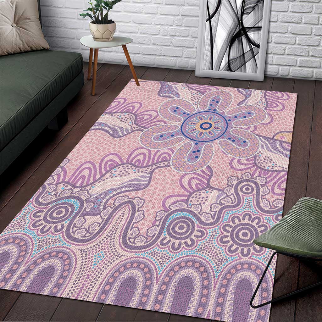 Aboriginal-Islanders NAIDOC Week Area Rug River and land aboriginal art