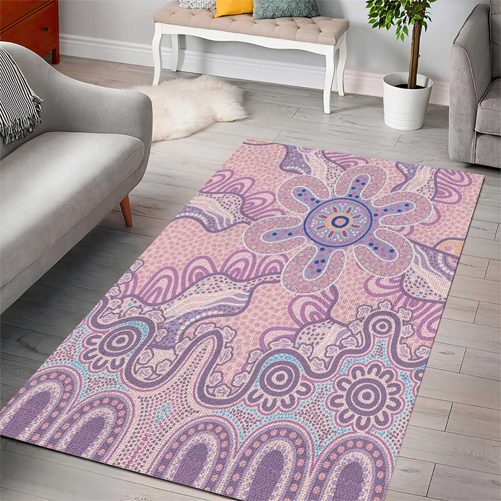 Aboriginal-Islanders NAIDOC Week Area Rug River and land aboriginal art