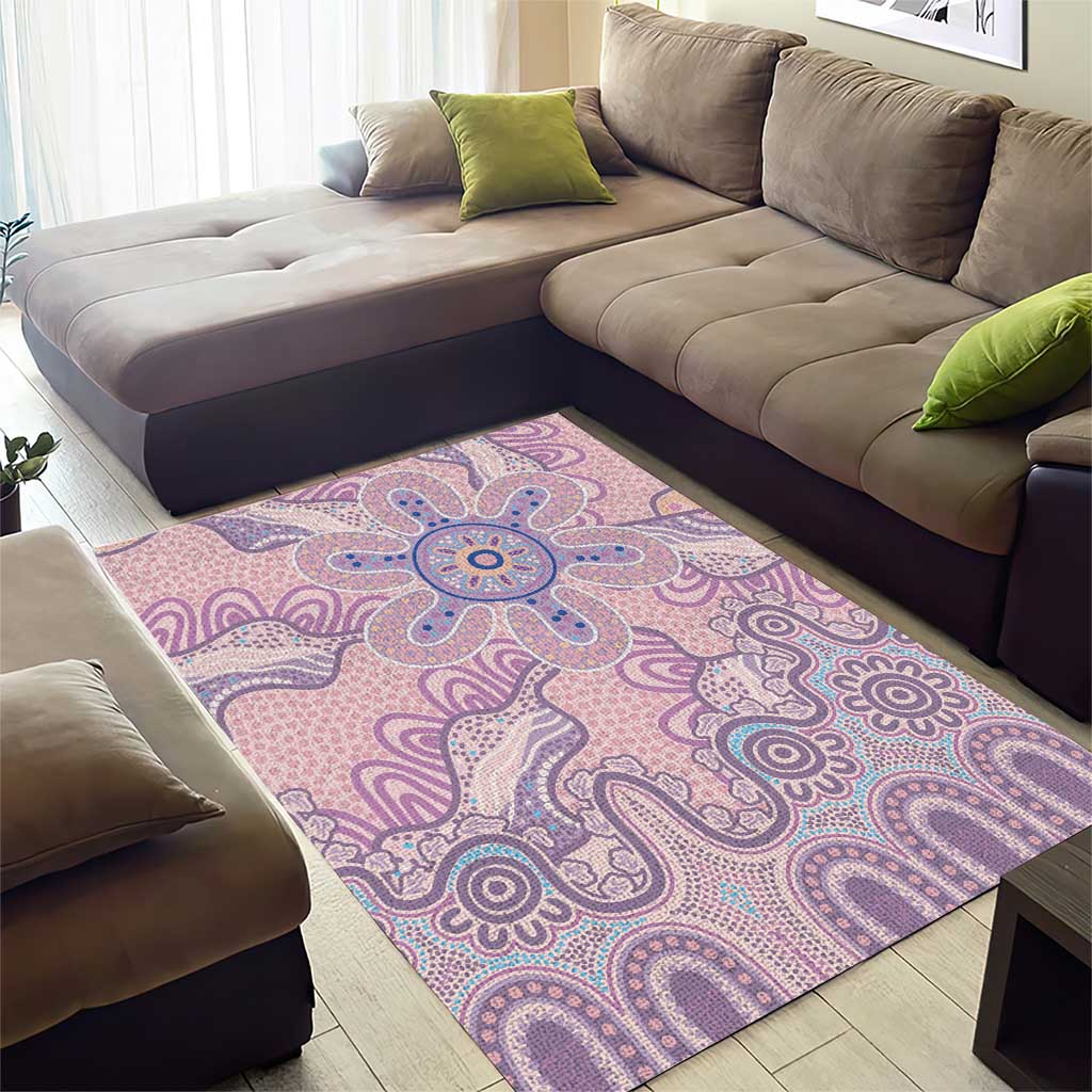 Aboriginal-Islanders NAIDOC Week Area Rug River and land aboriginal art