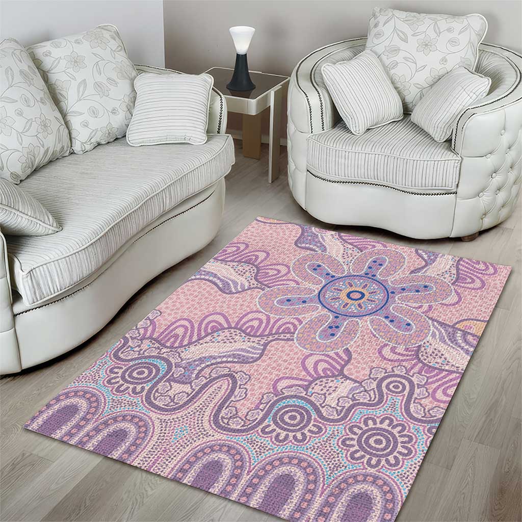 Aboriginal-Islanders NAIDOC Week Area Rug River and land aboriginal art