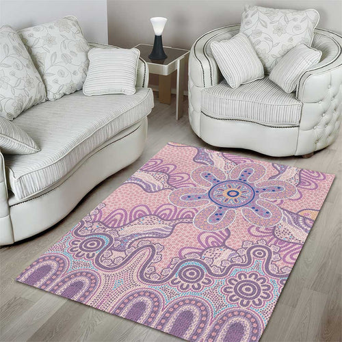 Aboriginal-Islanders NAIDOC Week Area Rug River and land aboriginal art