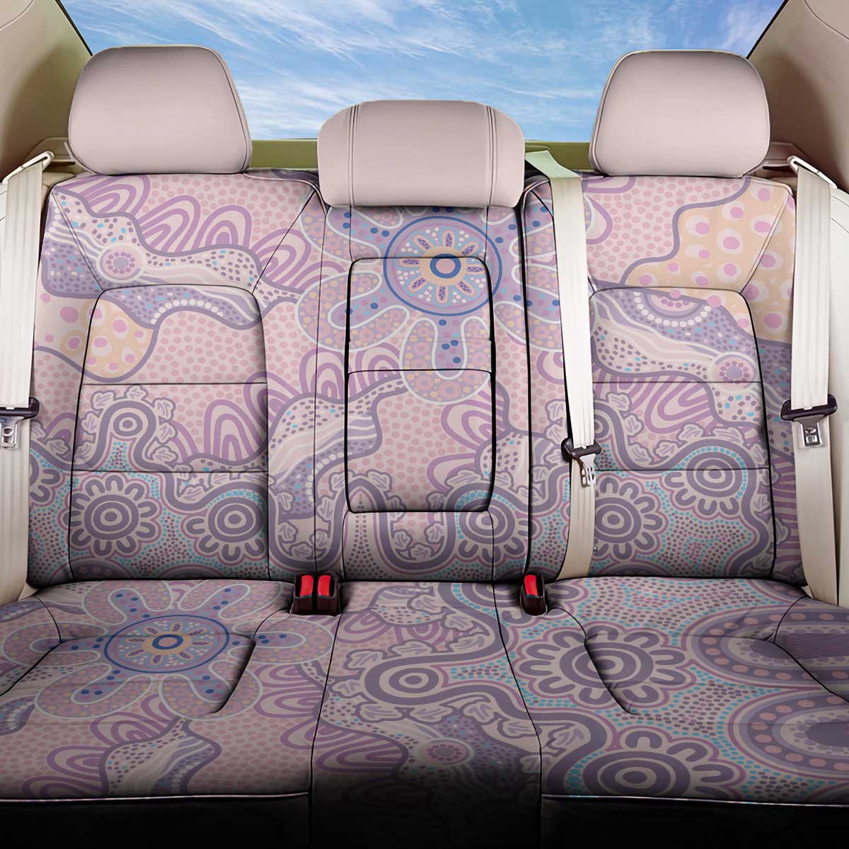 Aboriginal-Islanders NAIDOC Week Back Car Seat Cover River and land aboriginal art