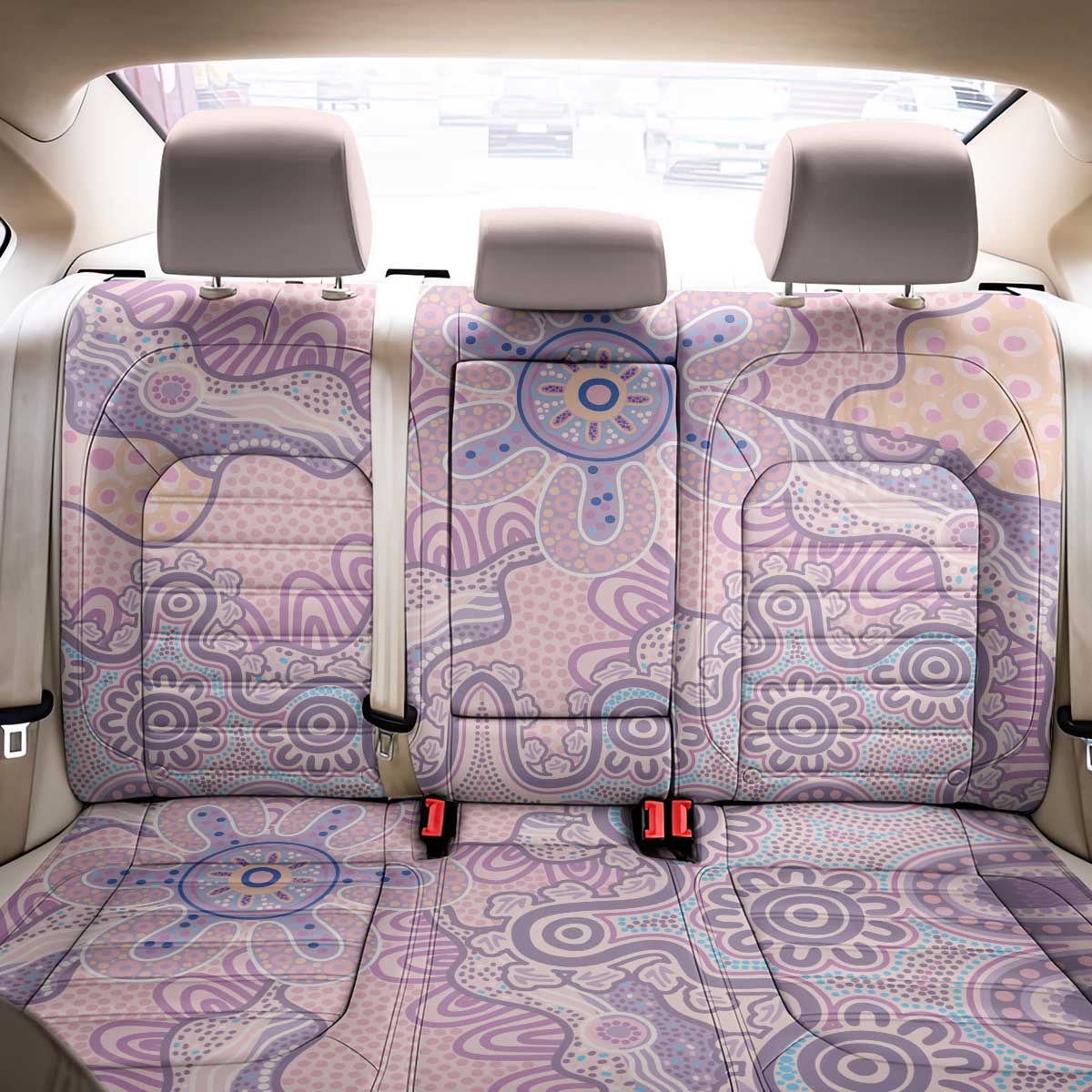 Aboriginal-Islanders NAIDOC Week Back Car Seat Cover River and land aboriginal art