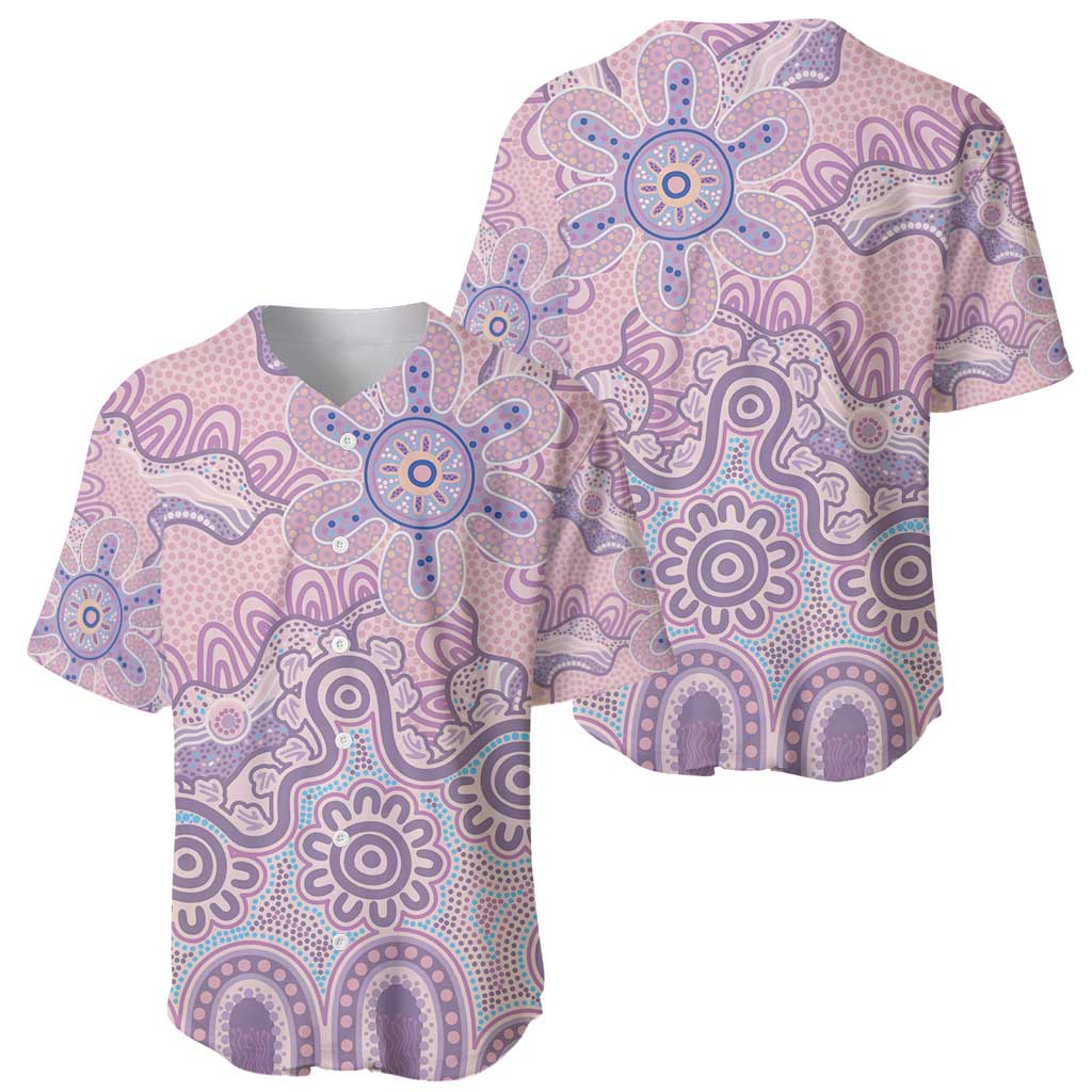 Aboriginal-Islanders NAIDOC Week Baseball Jersey River and land aboriginal art