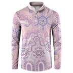 Aboriginal-Islanders NAIDOC Week Button Sweatshirt River and land aboriginal art