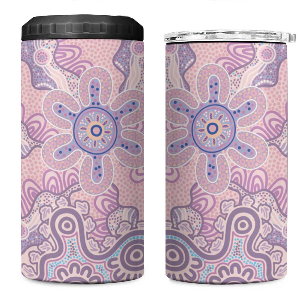 Aboriginal-Islanders NAIDOC Week 4 in 1 Can Cooler Tumbler River and land aboriginal art