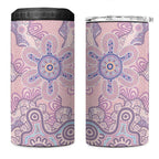 Aboriginal-Islanders NAIDOC Week 4 in 1 Can Cooler Tumbler River and land aboriginal art