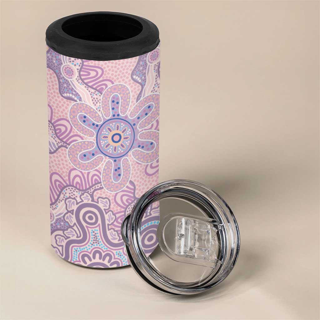 Aboriginal-Islanders NAIDOC Week 4 in 1 Can Cooler Tumbler River and land aboriginal art