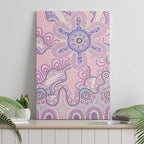 Aboriginal-Islanders NAIDOC Week Canvas Wall Art River and land aboriginal art