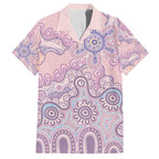 Aboriginal-Islanders NAIDOC Week Family Matching Long Sleeve Bodycon Dress and Hawaiian Shirt River and land aboriginal art