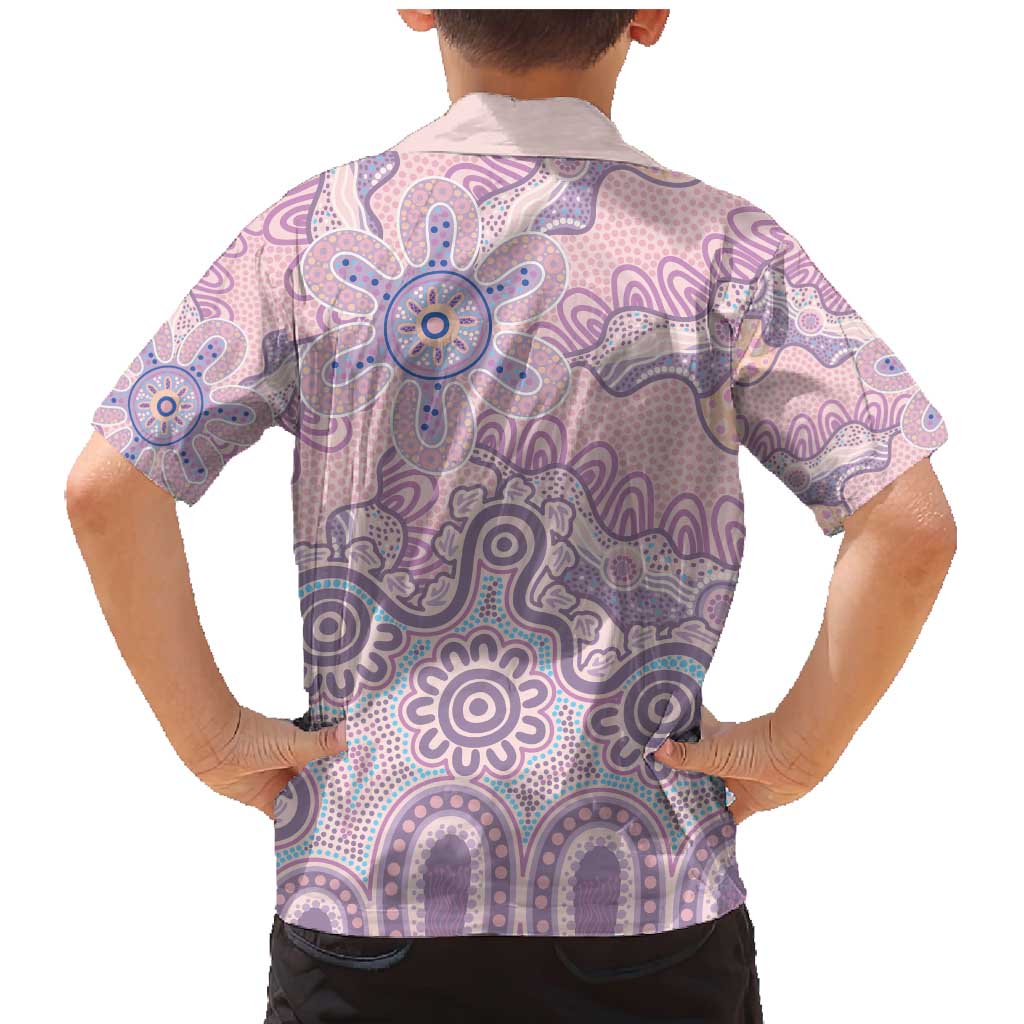 Aboriginal-Islanders NAIDOC Week Family Matching Mermaid Dress and Hawaiian Shirt River and land aboriginal art