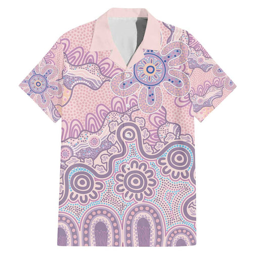 Aboriginal-Islanders NAIDOC Week Family Matching Mermaid Dress and Hawaiian Shirt River and land aboriginal art