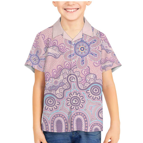 Aboriginal-Islanders NAIDOC Week Family Matching Mermaid Dress and Hawaiian Shirt River and land aboriginal art
