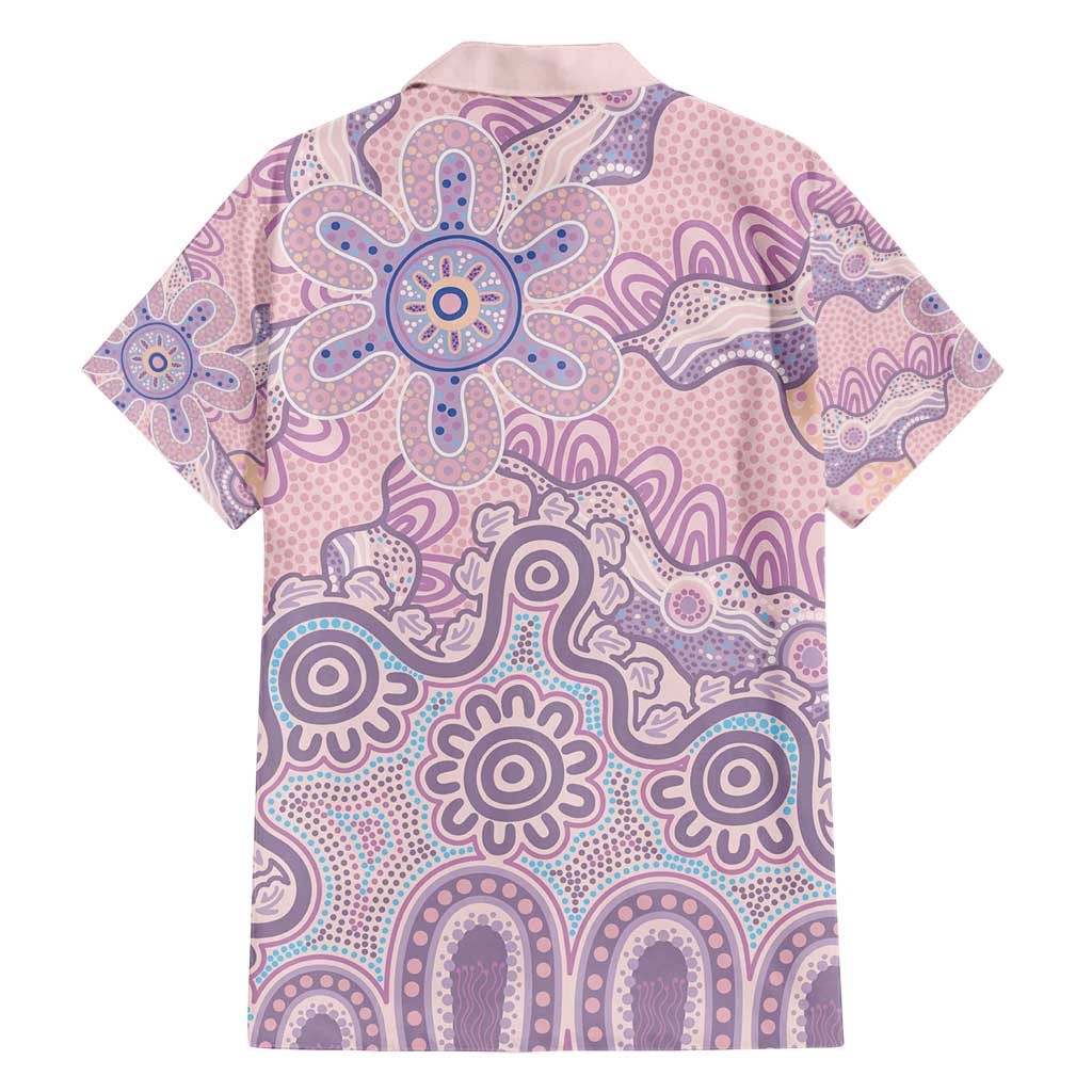 Aboriginal-Islanders NAIDOC Week Family Matching Puletasi and Hawaiian Shirt River and land aboriginal art
