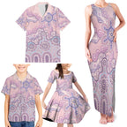 Aboriginal-Islanders NAIDOC Week Family Matching Tank Maxi Dress and Hawaiian Shirt River and land aboriginal art