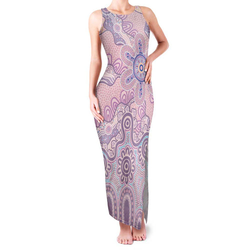 Aboriginal-Islanders NAIDOC Week Family Matching Tank Maxi Dress and Hawaiian Shirt River and land aboriginal art