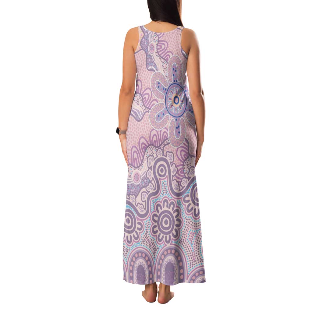 Aboriginal-Islanders NAIDOC Week Family Matching Tank Maxi Dress and Hawaiian Shirt River and land aboriginal art