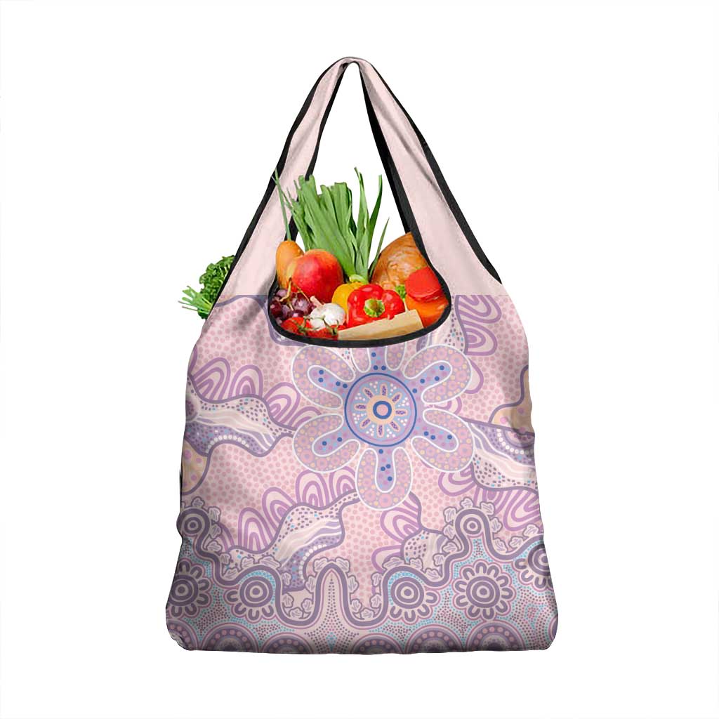 Aboriginal-Islanders NAIDOC Week Grocery Bag River and land aboriginal art