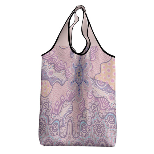 Aboriginal-Islanders NAIDOC Week Grocery Bag River and land aboriginal art