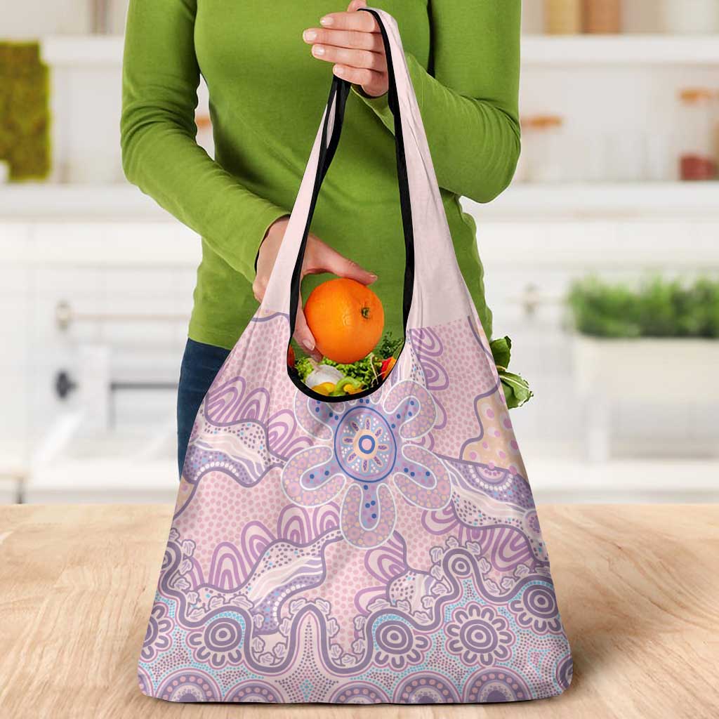 Aboriginal-Islanders NAIDOC Week Grocery Bag River and land aboriginal art