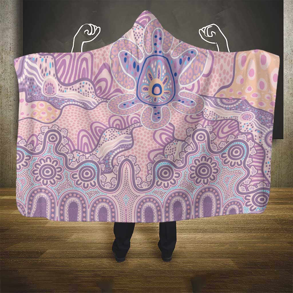 Aboriginal-Islanders NAIDOC Week Hooded Blanket River and land aboriginal art