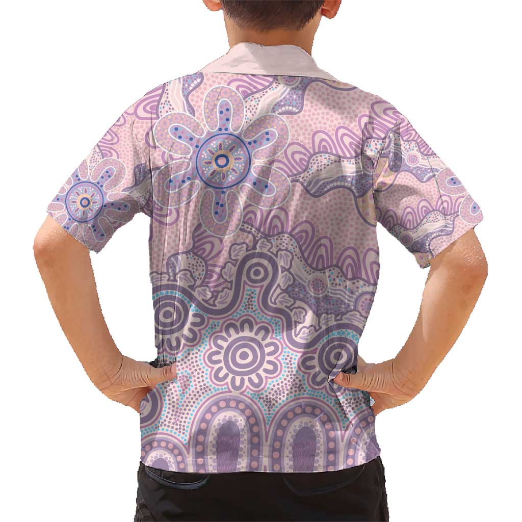 Aboriginal-Islanders NAIDOC Week Kid Hawaiian Shirt River and land aboriginal art