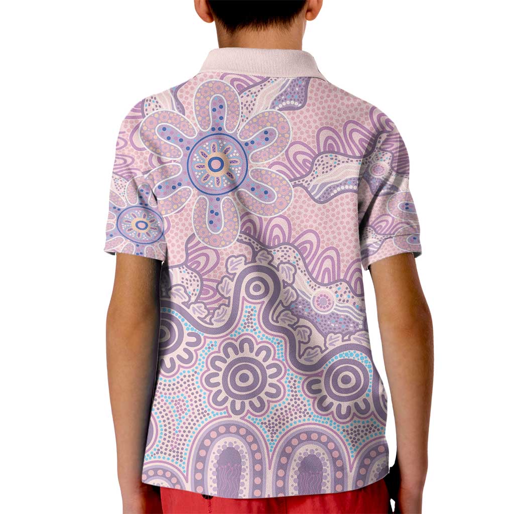Aboriginal-Islanders NAIDOC Week Kid Polo Shirt River and land aboriginal art