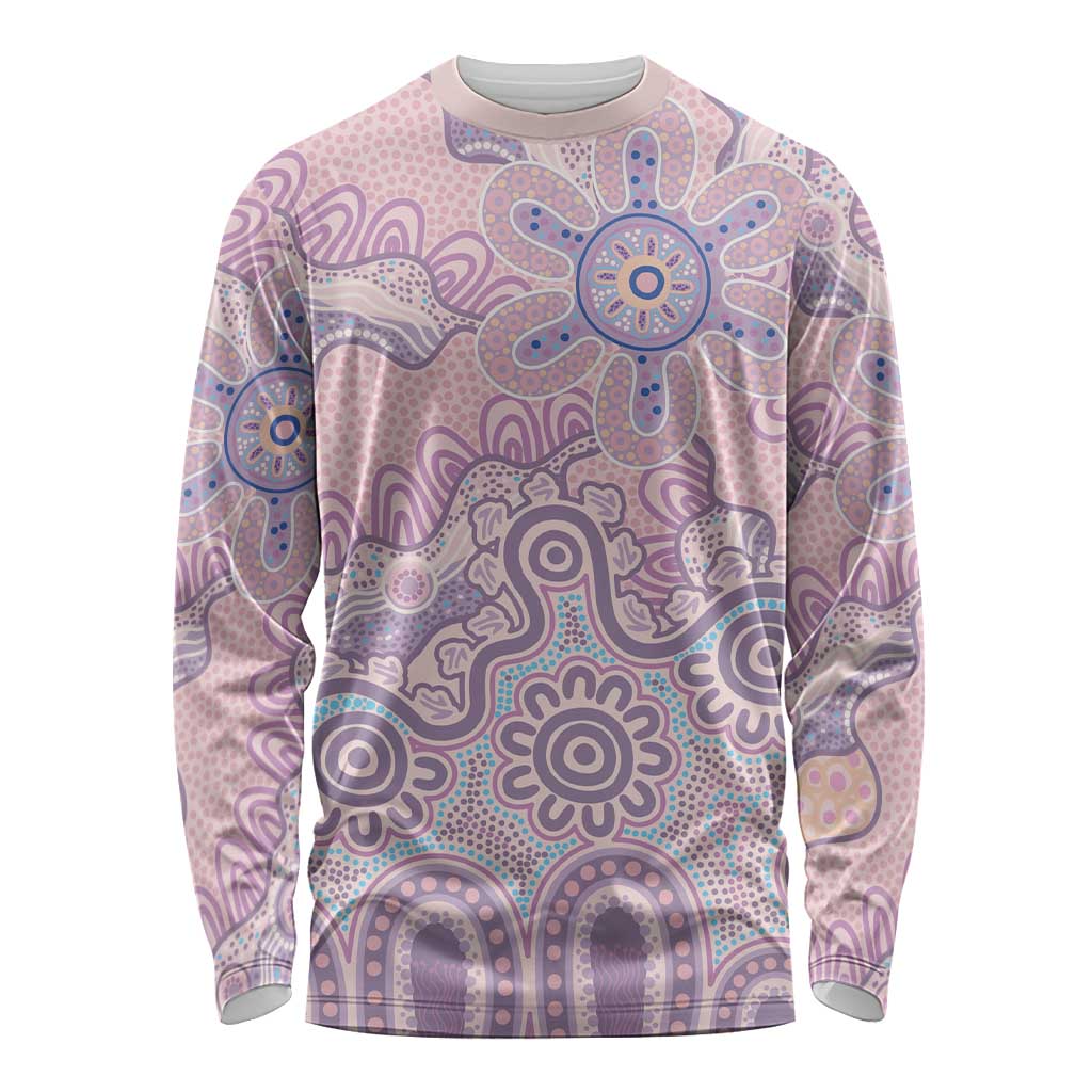 Aboriginal-Islanders NAIDOC Week Long Sleeve Shirt River and land aboriginal art