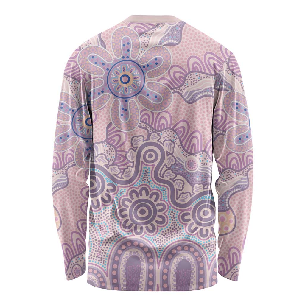 Aboriginal-Islanders NAIDOC Week Long Sleeve Shirt River and land aboriginal art