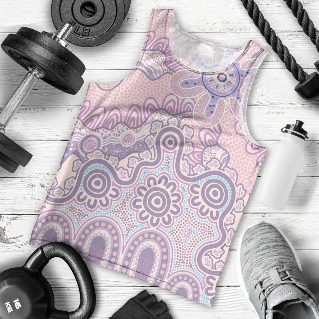 Aboriginal-Islanders NAIDOC Week Men Tank Top River and land aboriginal art