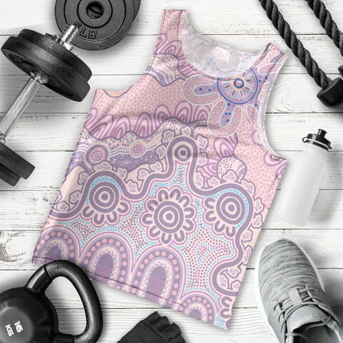 Aboriginal-Islanders NAIDOC Week Men Tank Top River and land aboriginal art