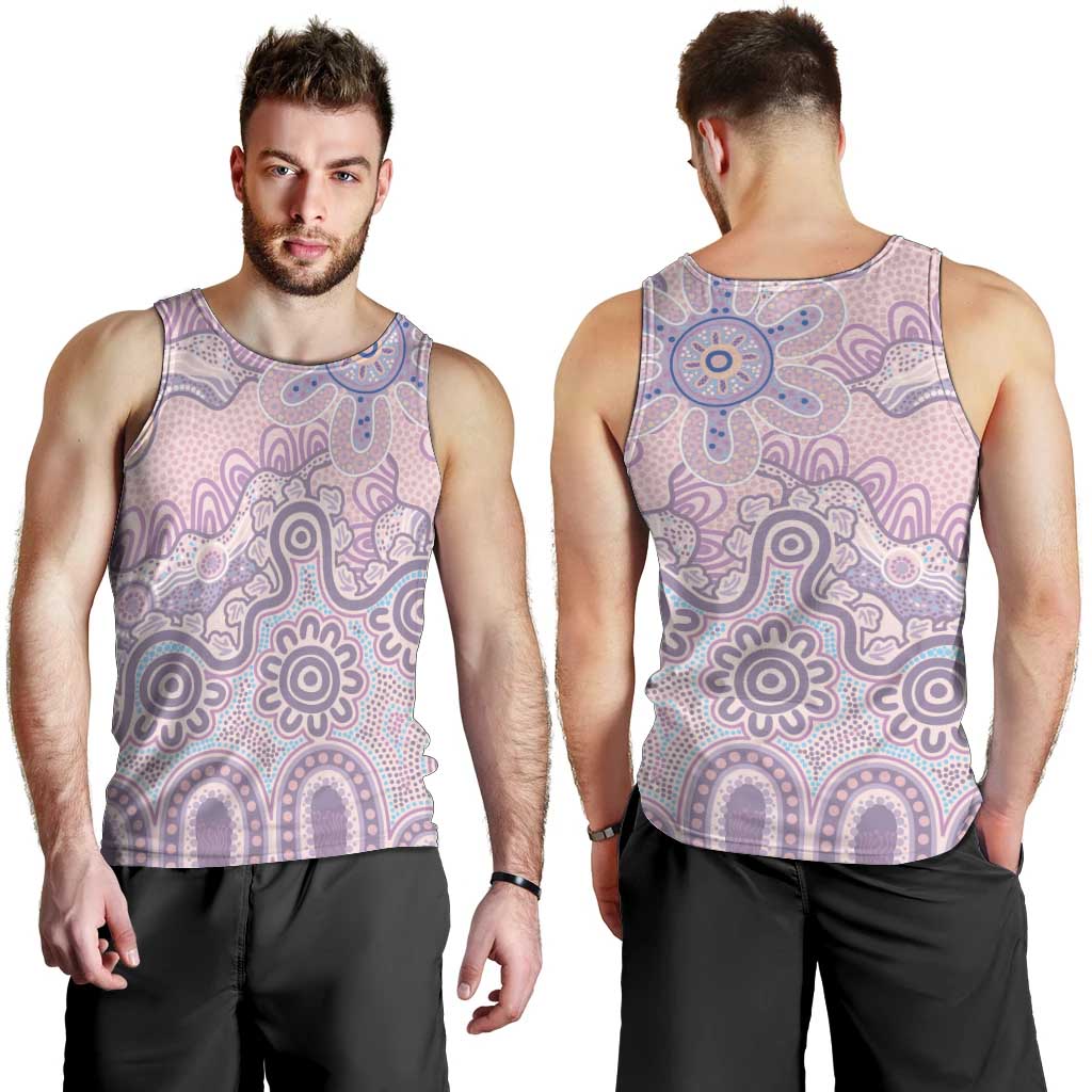 Aboriginal-Islanders NAIDOC Week Men Tank Top River and land aboriginal art