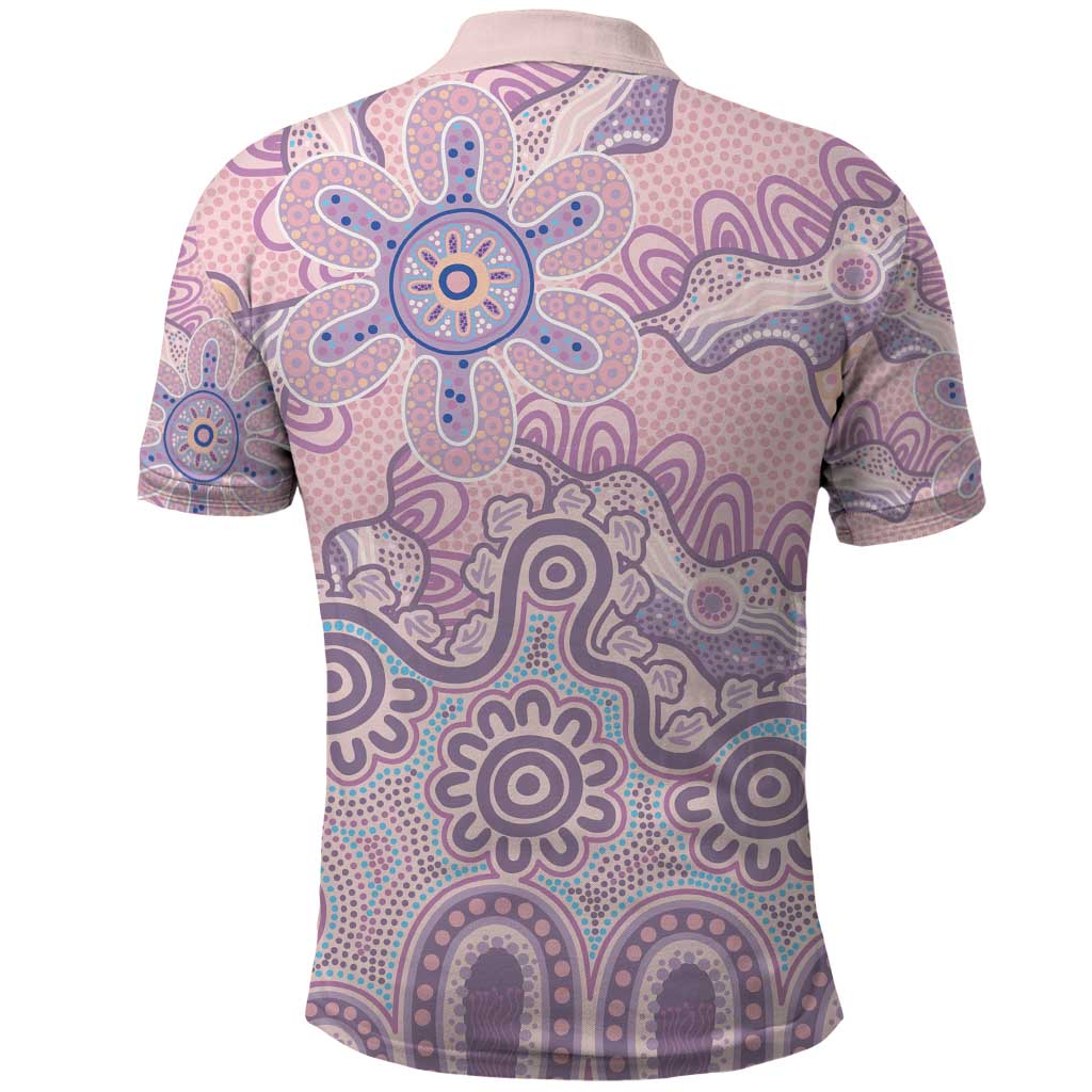 Aboriginal-Islanders NAIDOC Week Polo Shirt River and land aboriginal art