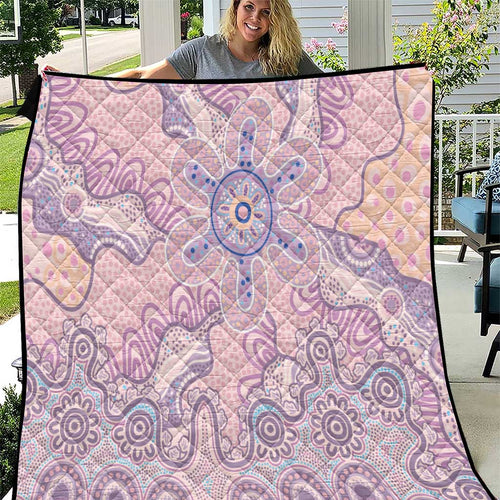 Aboriginal-Islanders NAIDOC Week Quilt River and land aboriginal art