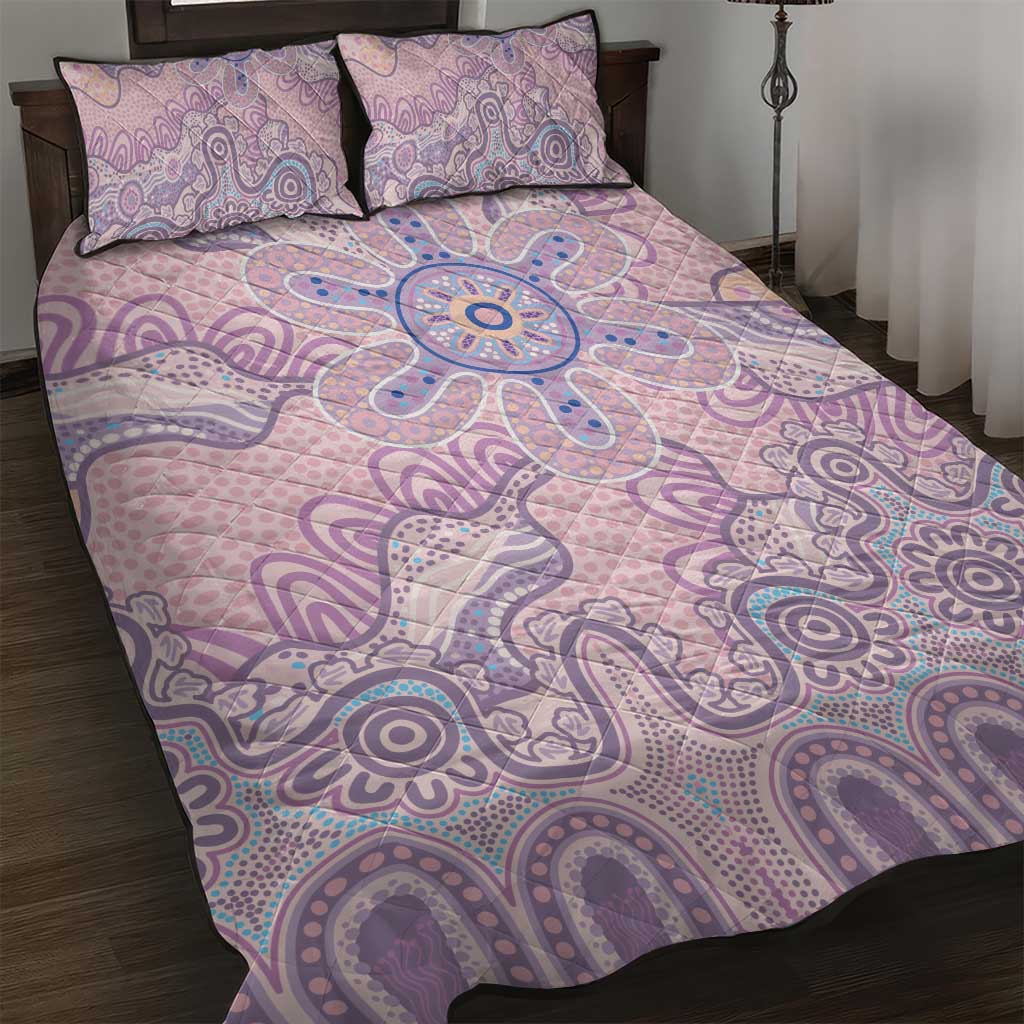 Aboriginal-Islanders NAIDOC Week Quilt Bed Set River and land aboriginal art