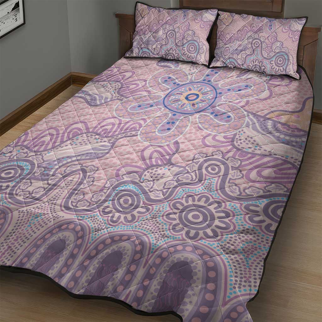 Aboriginal-Islanders NAIDOC Week Quilt Bed Set River and land aboriginal art