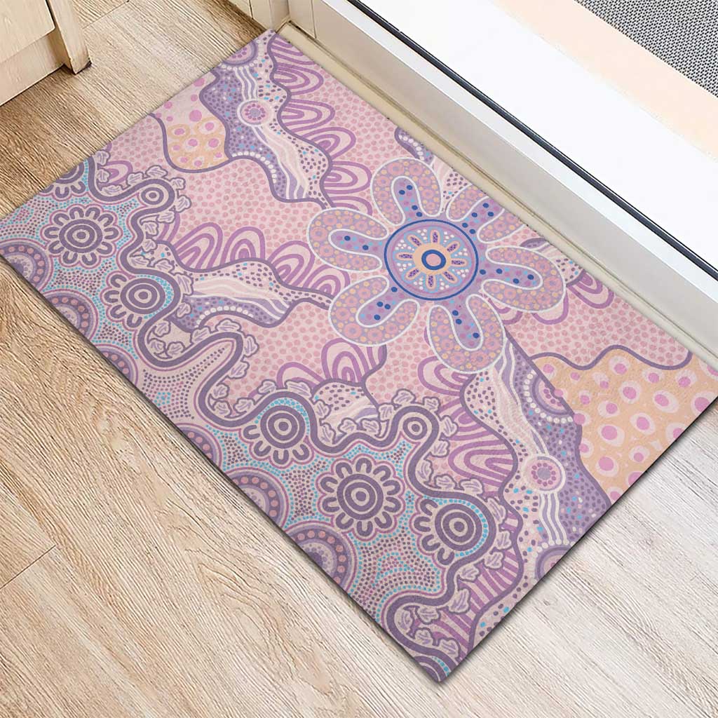 Aboriginal-Islanders NAIDOC Week Rubber Doormat River and land aboriginal art