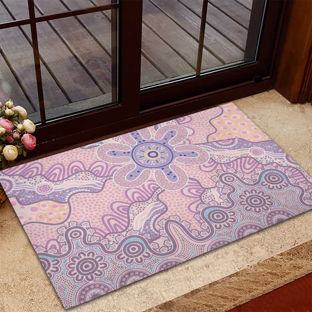 Aboriginal-Islanders NAIDOC Week Rubber Doormat River and land aboriginal art