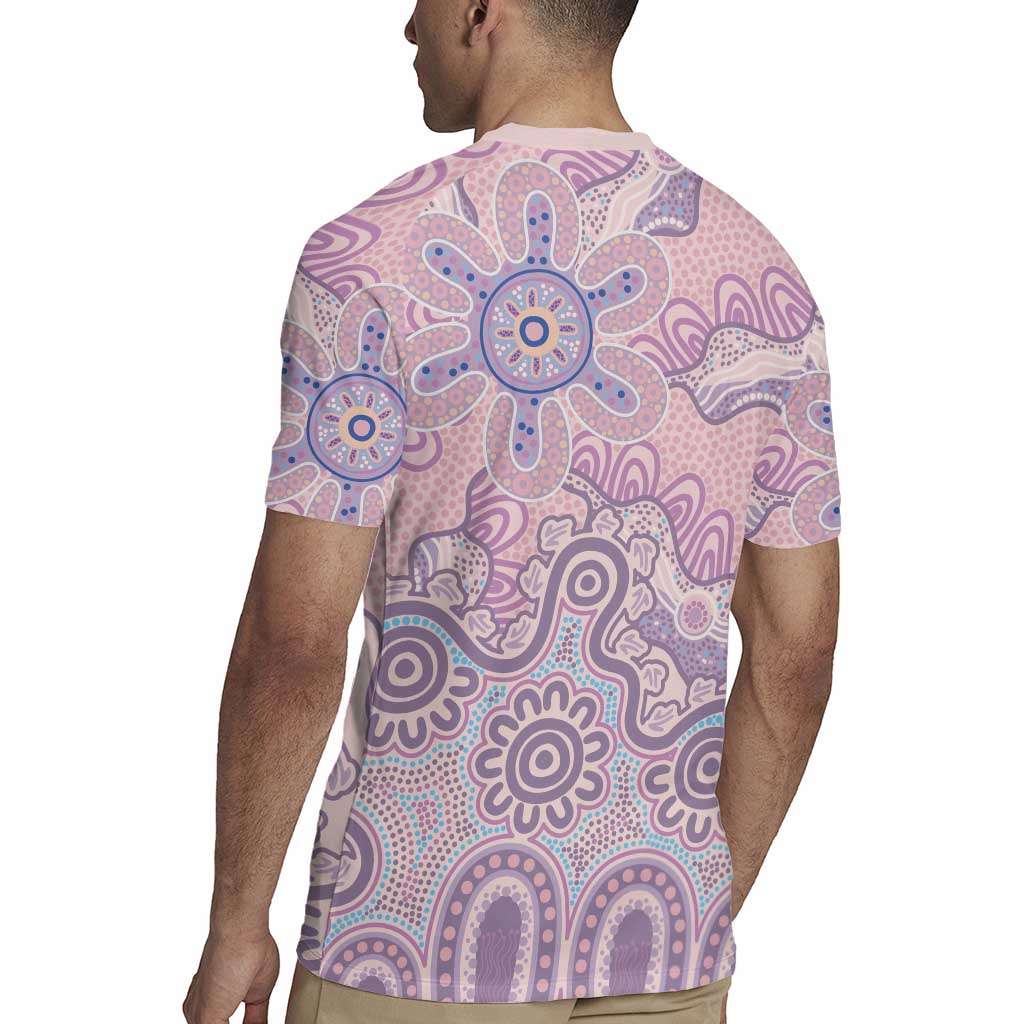 Aboriginal-Islanders NAIDOC Week Rugby Jersey River and land aboriginal art