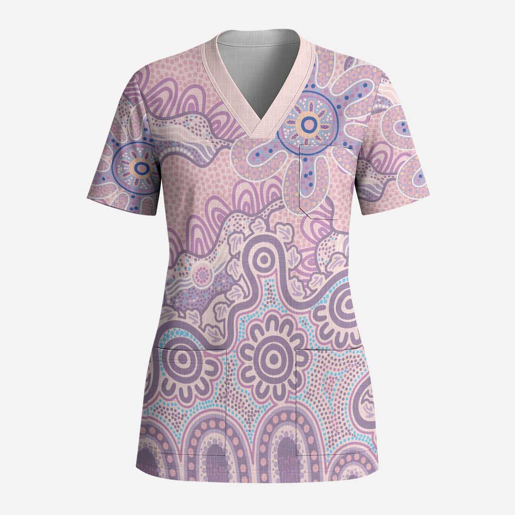 Aboriginal-Islanders NAIDOC Week Scrub Top River and land aboriginal art - Aussie Hoodie
