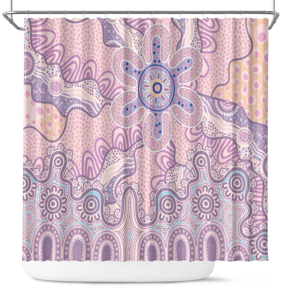 Aboriginal-Islanders NAIDOC Week Shower Curtain River and land aboriginal art