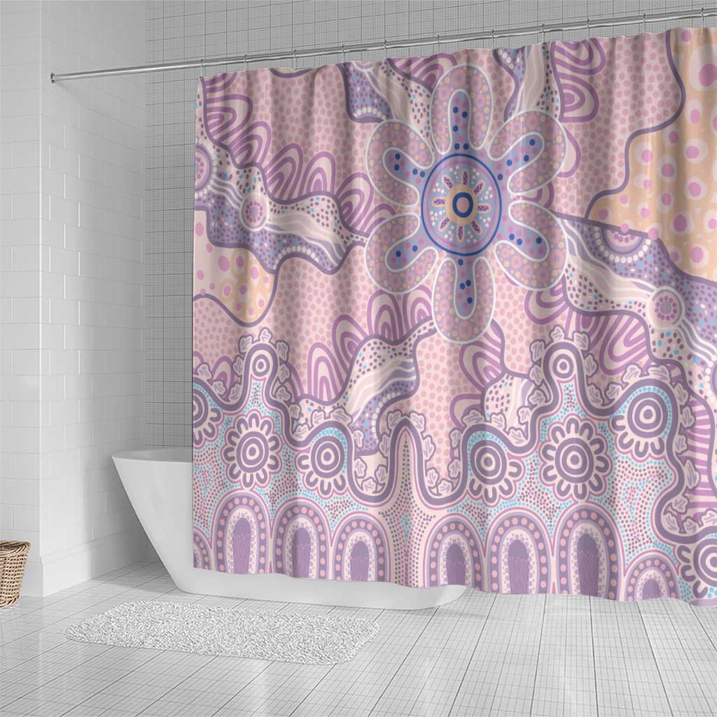 Aboriginal-Islanders NAIDOC Week Shower Curtain River and land aboriginal art