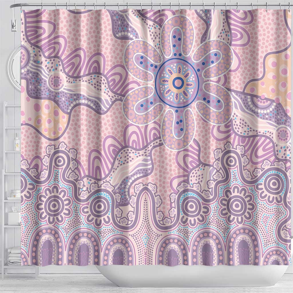 Aboriginal-Islanders NAIDOC Week Shower Curtain River and land aboriginal art
