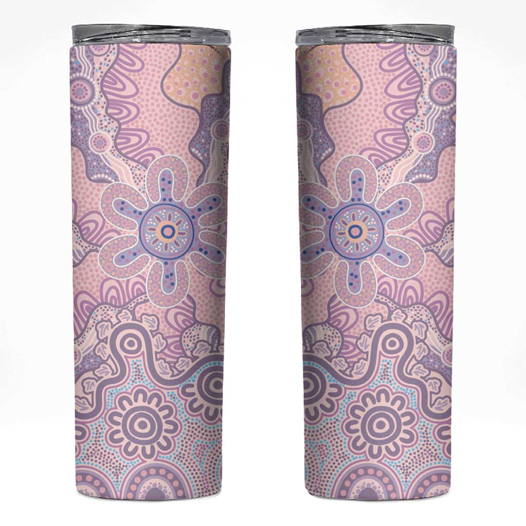 Aboriginal-Islanders NAIDOC Week Skinny Tumbler River and land aboriginal art