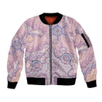 Aboriginal-Islanders NAIDOC Week Sleeve Zip Bomber Jacket River and land aboriginal art