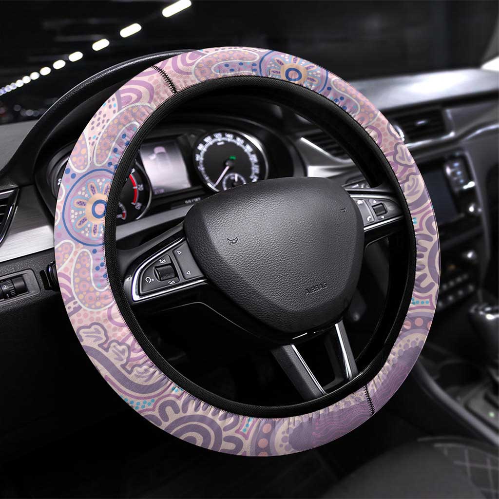 Aboriginal-Islanders NAIDOC Week Steering Wheel Cover River and land aboriginal art