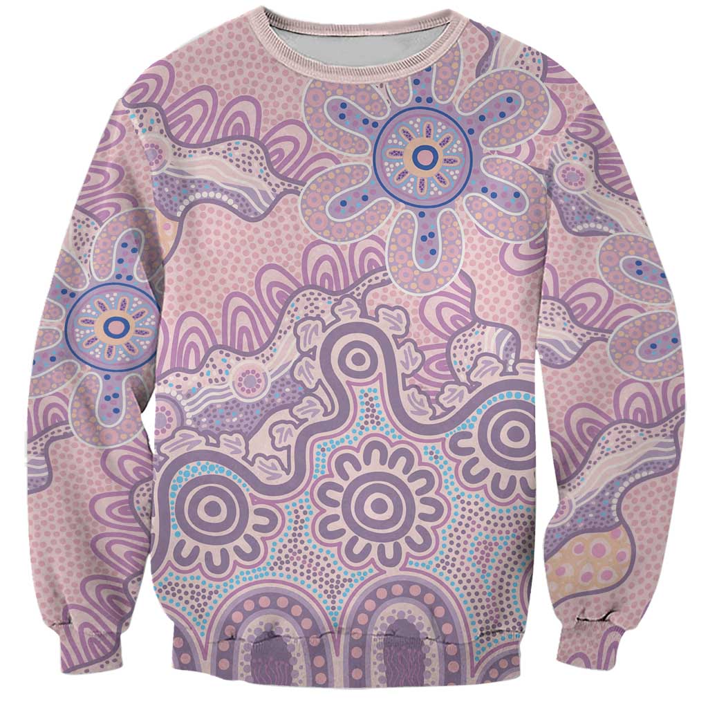 Aboriginal-Islanders NAIDOC Week Sweatshirt River and land aboriginal art