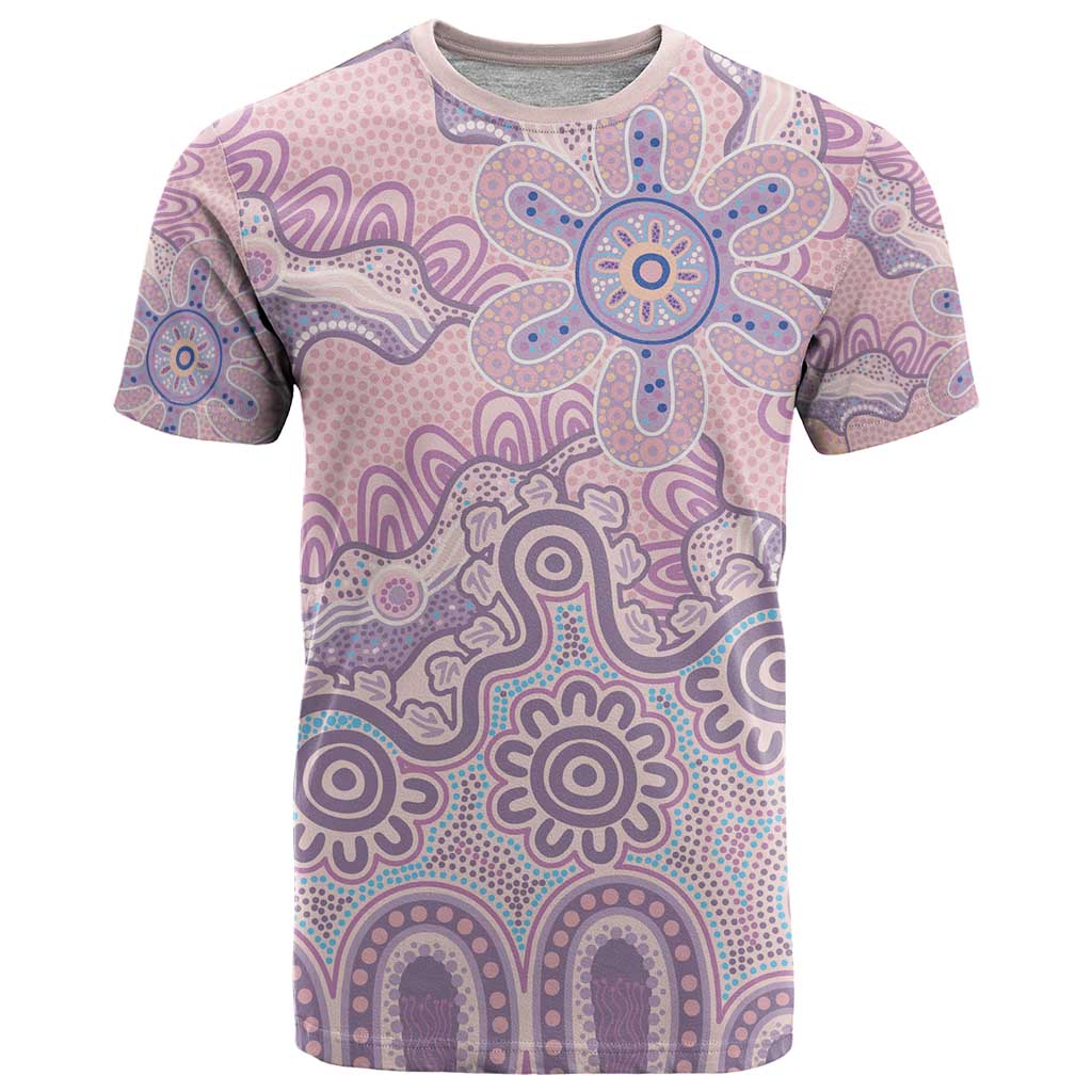 Aboriginal-Islanders NAIDOC Week T Shirt River and land aboriginal art
